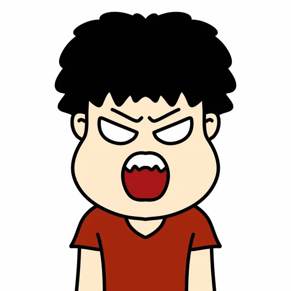 Illustration Cartoon Angry Man — Stock Photo, Image