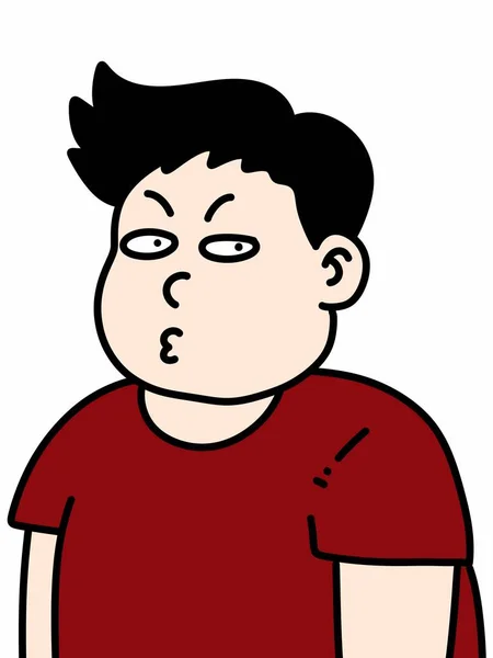 Cartoon Man Angry Expression — Stock Photo, Image