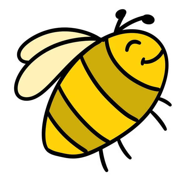 Illustration Cartoon Yellow Bee — Stock Photo, Image