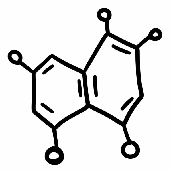 Ikona Formuły Chemicznej Zarys Wzór Chemiczny Ikona Projektowania Stron Internetowych — Zdjęcie stockowe