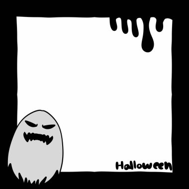 Not kağıdında hayaletli cadılar bayrağı