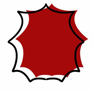 beyaz arkaplan ile kırmızı mühür