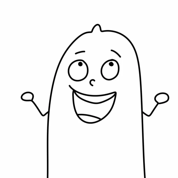Ícone Personagem Desenho Animado Fantasma Para Colorir — Fotografia de Stock