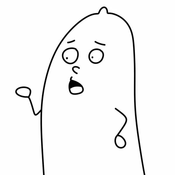 Ícone Personagem Desenho Animado Fantasma Para Colorir — Fotografia de Stock