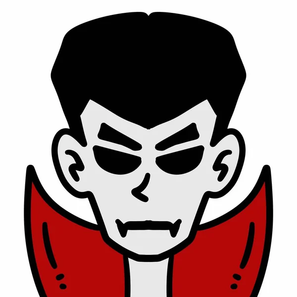 Cartoon Vampirkopf Symbol Auf Weißem Hintergrund — Stockfoto
