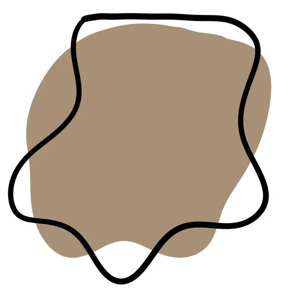 Kahverengi Oval Çerçeve Beyaz Arkaplan — Stok fotoğraf