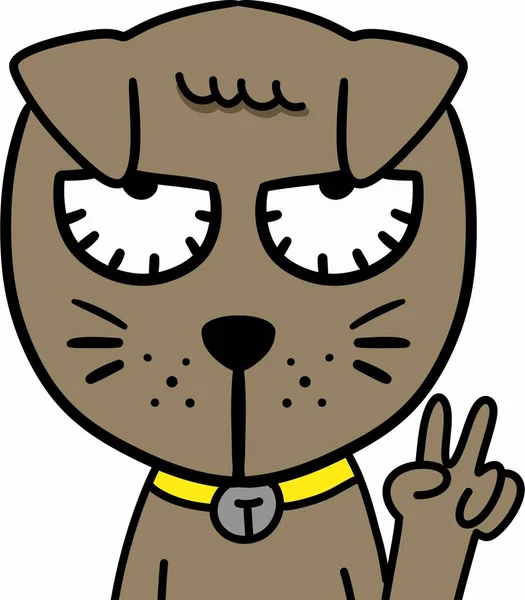 Cartoon Illustration Dog Sign — Stock Photo, Image