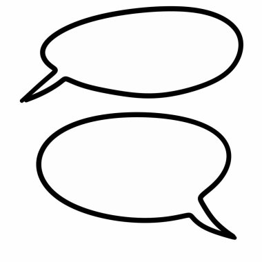 Konuşma balonu simgesinin illüstrasyon tasarımı