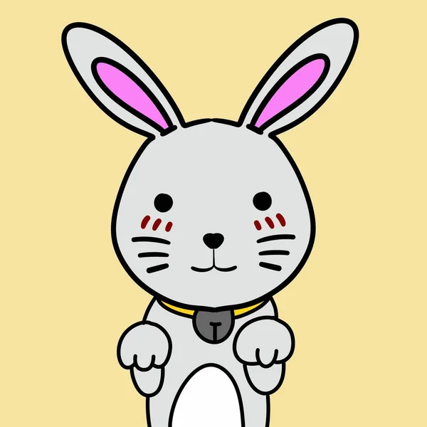 可爱的兔子 有小兔子耳朵 — 图库照片