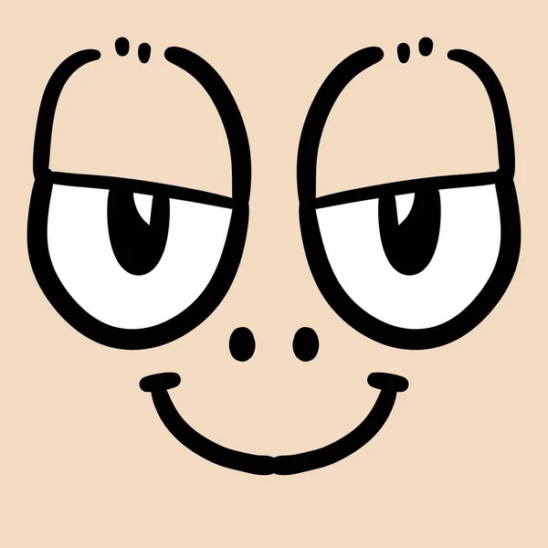 アート漫画面白い顔のアイコン デザイン — ストック写真
