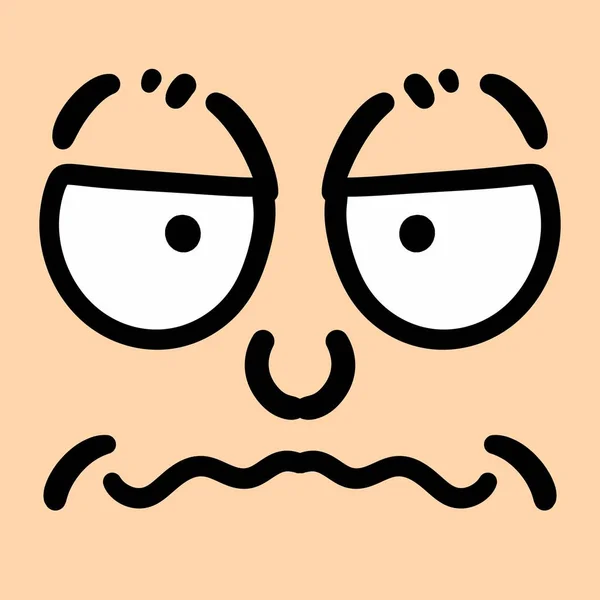 アート漫画面白い顔のアイコン デザイン — ストック写真