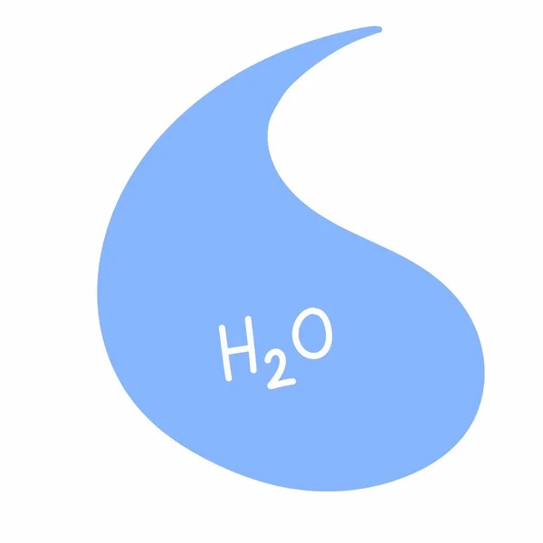 Απεικόνιση Μπλε Πινακίδας Νερού Κείμενο H2O — Φωτογραφία Αρχείου