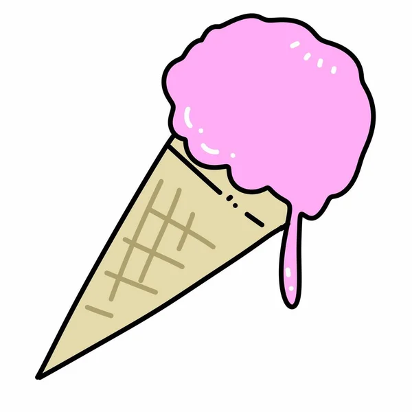 冰淇淋涂鸦卡通画 — 图库照片