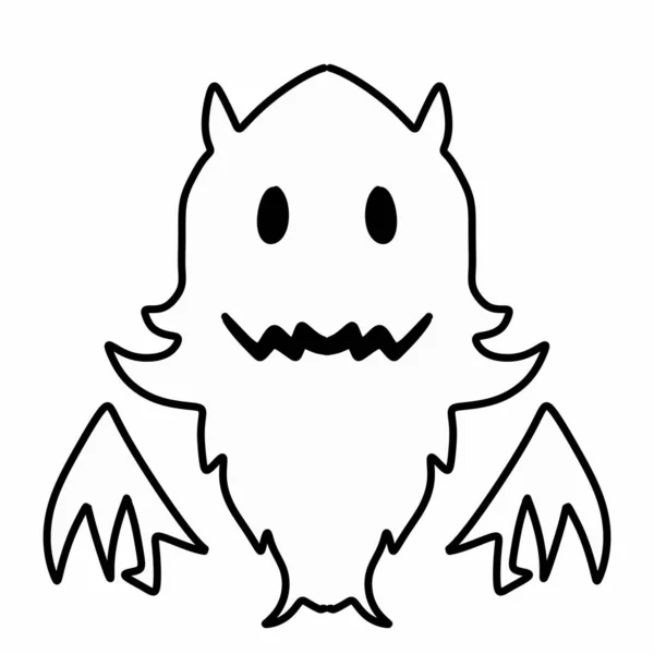 Ilustração Fantasma Dos Desenhos Animados — Fotografia de Stock