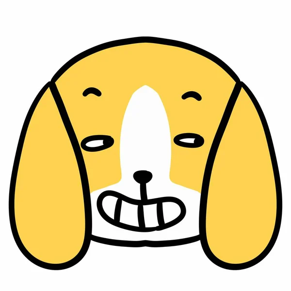 Beyaz Arka Planda Sevimli Köpek Çizimi — Stok fotoğraf