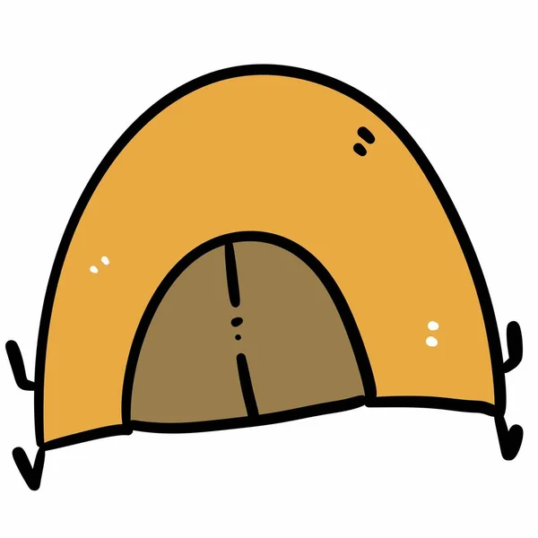 Иллюстрация Иконы Мультяшной Палатки — стоковое фото