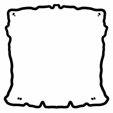 Çizgi film beyaz kağıdının çizimi