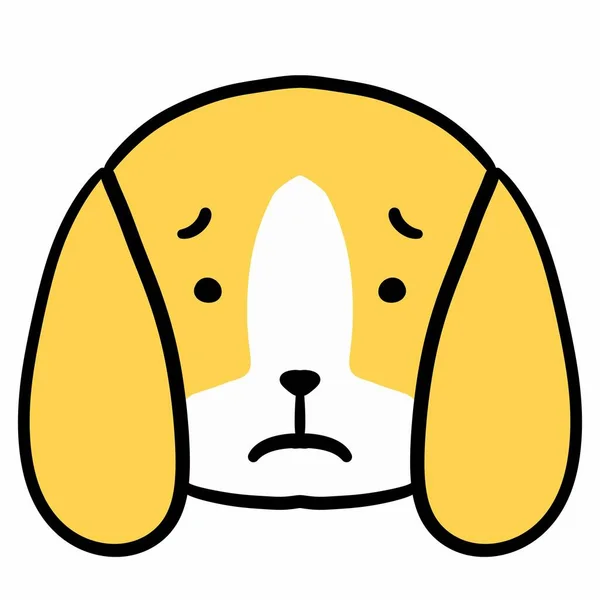 Niedlicher Hund Mit Geschlossenen Augen Illustration Auf Weißem Hintergrund — Stockfoto