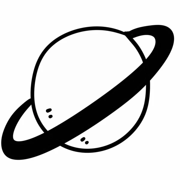 Иконка Планеты Белом Фоне — стоковое фото