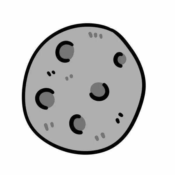 Hold Ikon Vázlat Illusztráció Hold Szimbólum Web — Stock Fotó