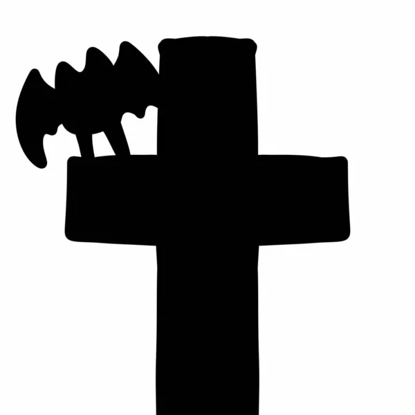 Хрест Християнська Ікона Білому Тлі — стокове фото