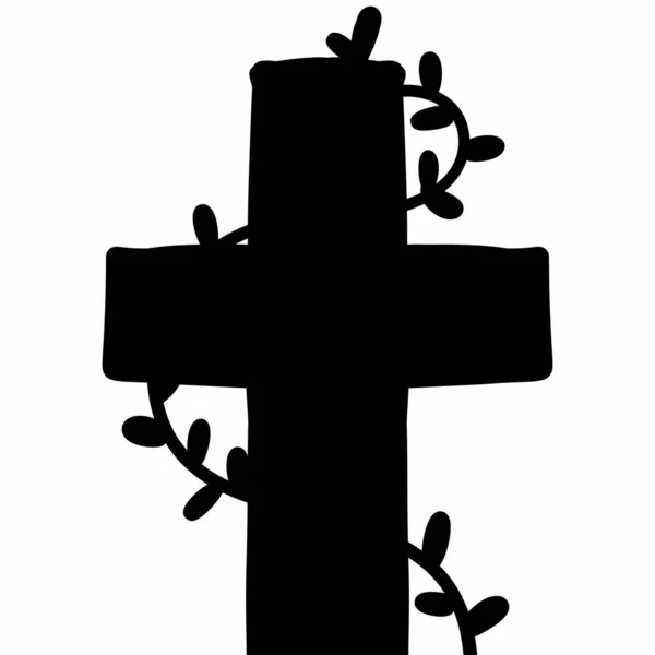 Cross Christian Icon White Background — Stock Photo, Image
