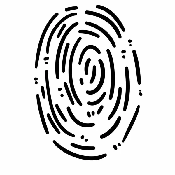 Иконка Отпечатка Пальца Белом Фоне Иллюстрация — стоковое фото