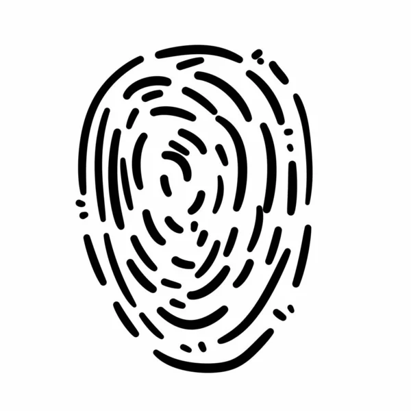 Fingerabdruck Symbol Auf Weißem Hintergrund Illustration — Stockfoto