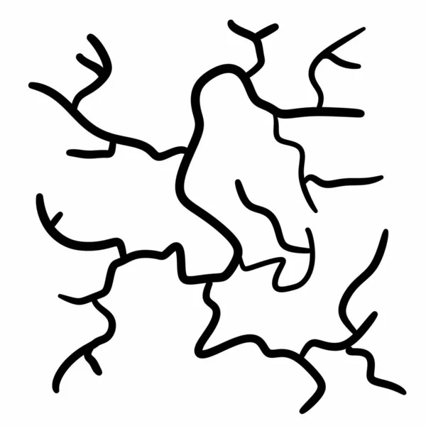 Ręcznie Rysowany Abstrakcyjny Wzór Czarno Biały Linii Pękniętej Lub Złamanej — Zdjęcie stockowe