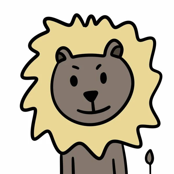 Ilustração Desenho Animado Leão Monstro — Fotografia de Stock