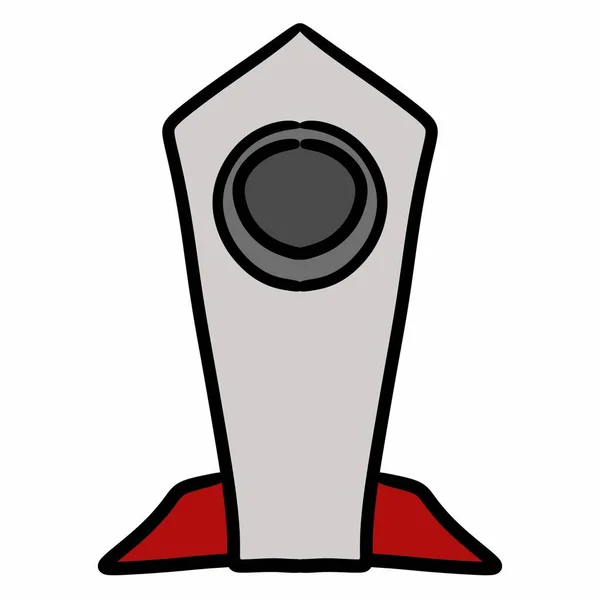 Icono Del Cohete Espacial Ilustración Dibujos Animados Icono Cohete Para — Foto de Stock