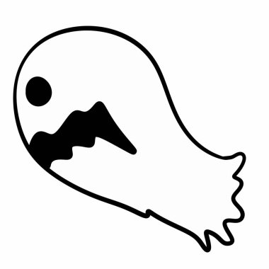 Hayalet. Web simgesi basit illüstrasyon