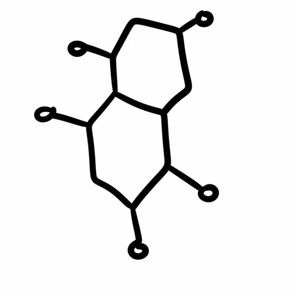 Symbol Für Chemische Formel Linienstil — Stockfoto