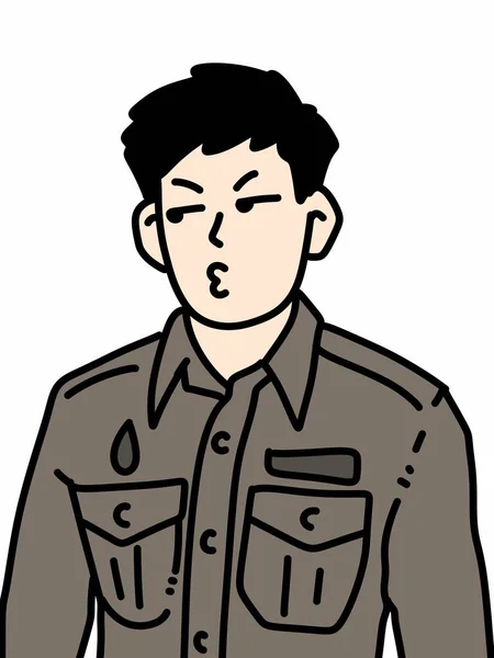 Illust Personagem Desenho Animado Policial Desenho Animado — Fotografia de Stock