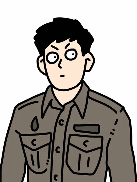 Illust Personagem Desenho Animado Policial Desenho Animado — Fotografia de Stock