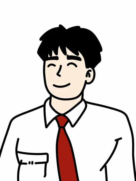 Personagem Desenho Animado Sorridente Homem — Fotografia de Stock