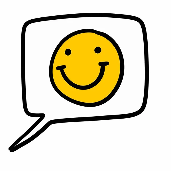 Smiley Emoticon Fundo Branco Emoji Ilustração — Fotografia de Stock