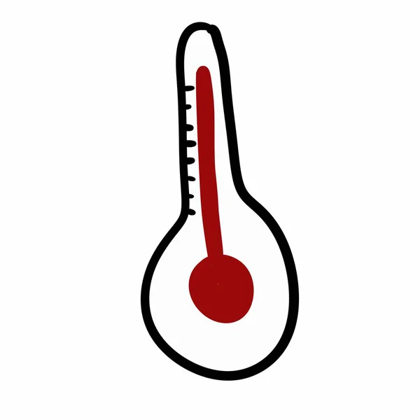 Kunst Thermometer Symbol Cartoon Stil — Stockfoto