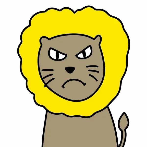 Εικονογράφηση Του Χαριτωμένο Καρτούν Lion — Φωτογραφία Αρχείου