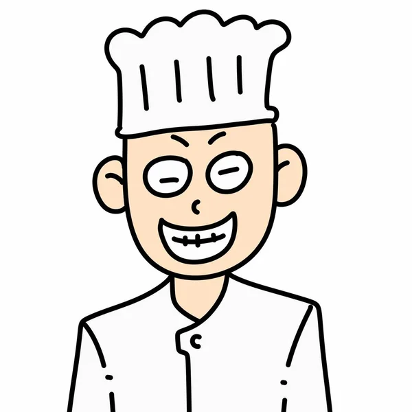 可爱的卡通厨师图解 — 图库照片