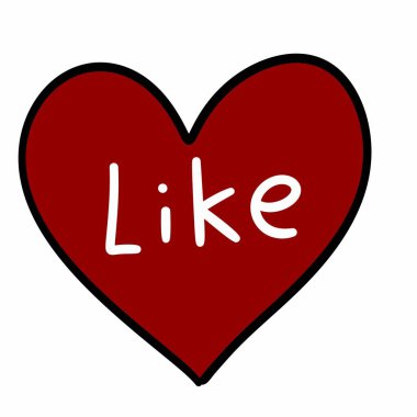 kalp şekli, Logo elementi çizimi.