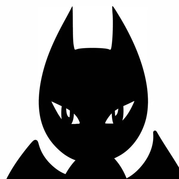 Bat Cartoon White Background — Stock Photo, Image