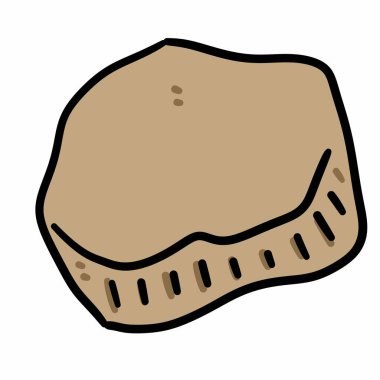 Beyaz arkaplanda taş karikatür