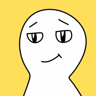 Sevimli çizgi film karakterinin çizimi