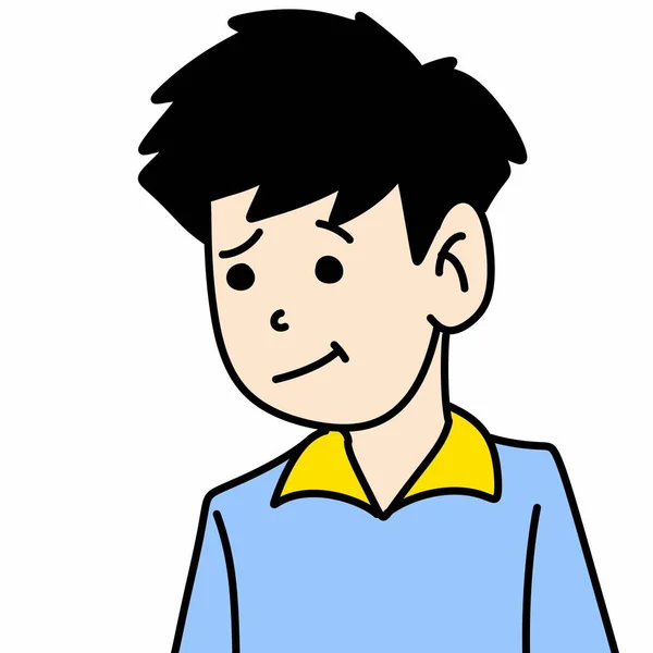 幸せな漫画の男の子のイラスト — ストック写真