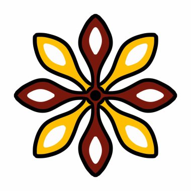 Çiçek dekorasyonu izole edilmiş simge çizimi