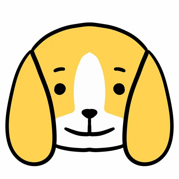 Câine Drăguț Ochii Închiși Ilustrație Fundal Alb — Fotografie, imagine de stoc