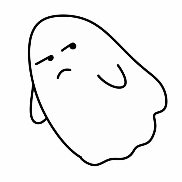 Simples Mini Fantasma Dos Desenhos Animados Ilustração — Fotografia de Stock