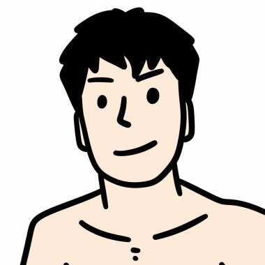 Beyaz arka planda yakışıklı ve genç bir adam.