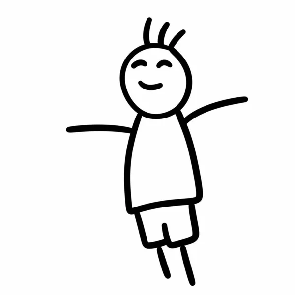 Ilustração Feliz Personagem Desenho Animado — Fotografia de Stock